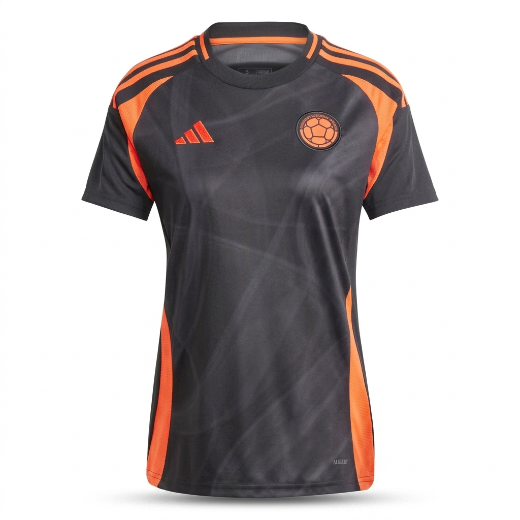 Camiseta Colombia Visitante 2024 en calidad premium sobre fondo blanco