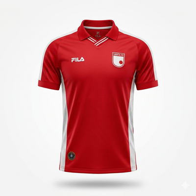 Camiseta Independiente Santa Fe 2026 Versión Jugador roja y blanca frente y espalda