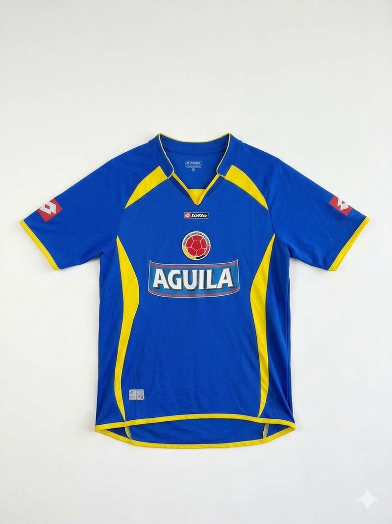 Camiseta Retro Colombia 2007 Visitante Azul