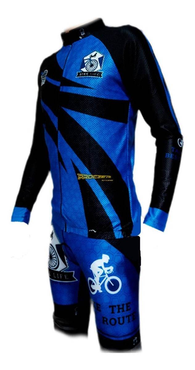 Uniforme Jersey Ciclismo Traje Conjunto Badana Manga Larga