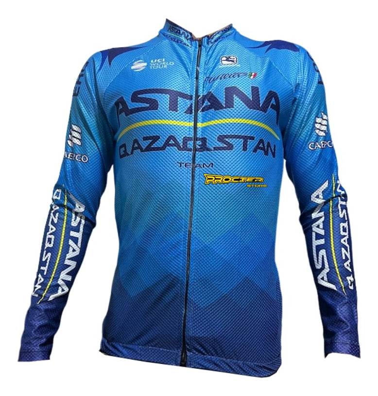 Jersey Ciclismo Maillot Manga Larga Ruta Mtb Colombia Camisa Astana QZK 2 M