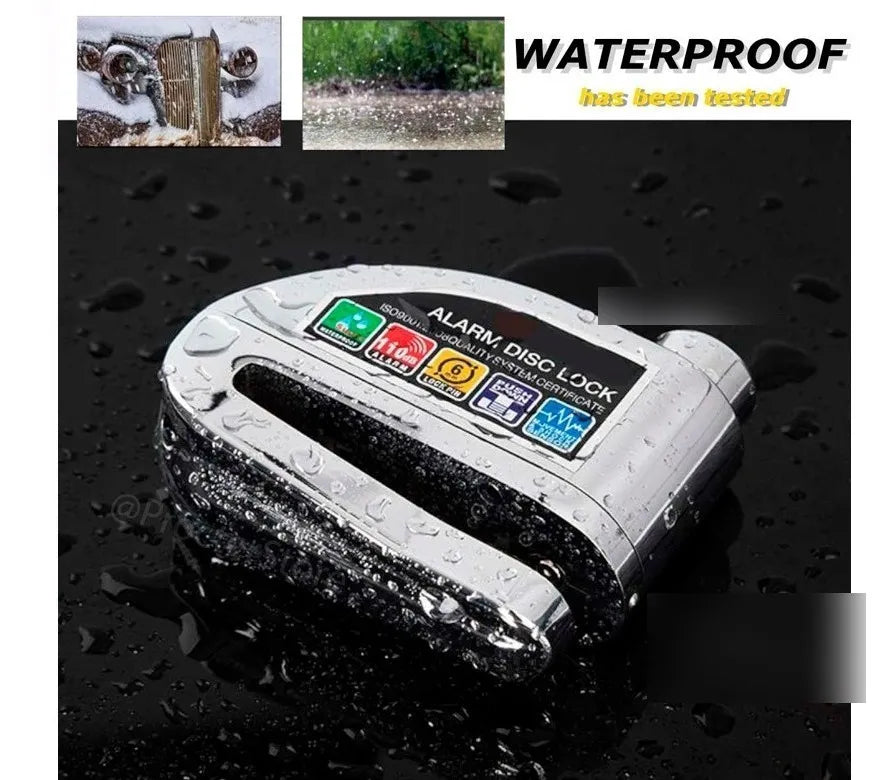 Candado Moto Alarma Freno De Disco Cromado2