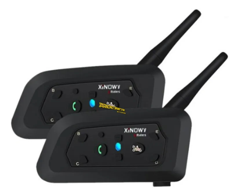 Par 2 Intercomunicador Moto Manos Libres Casco V6 Pro 1200m0