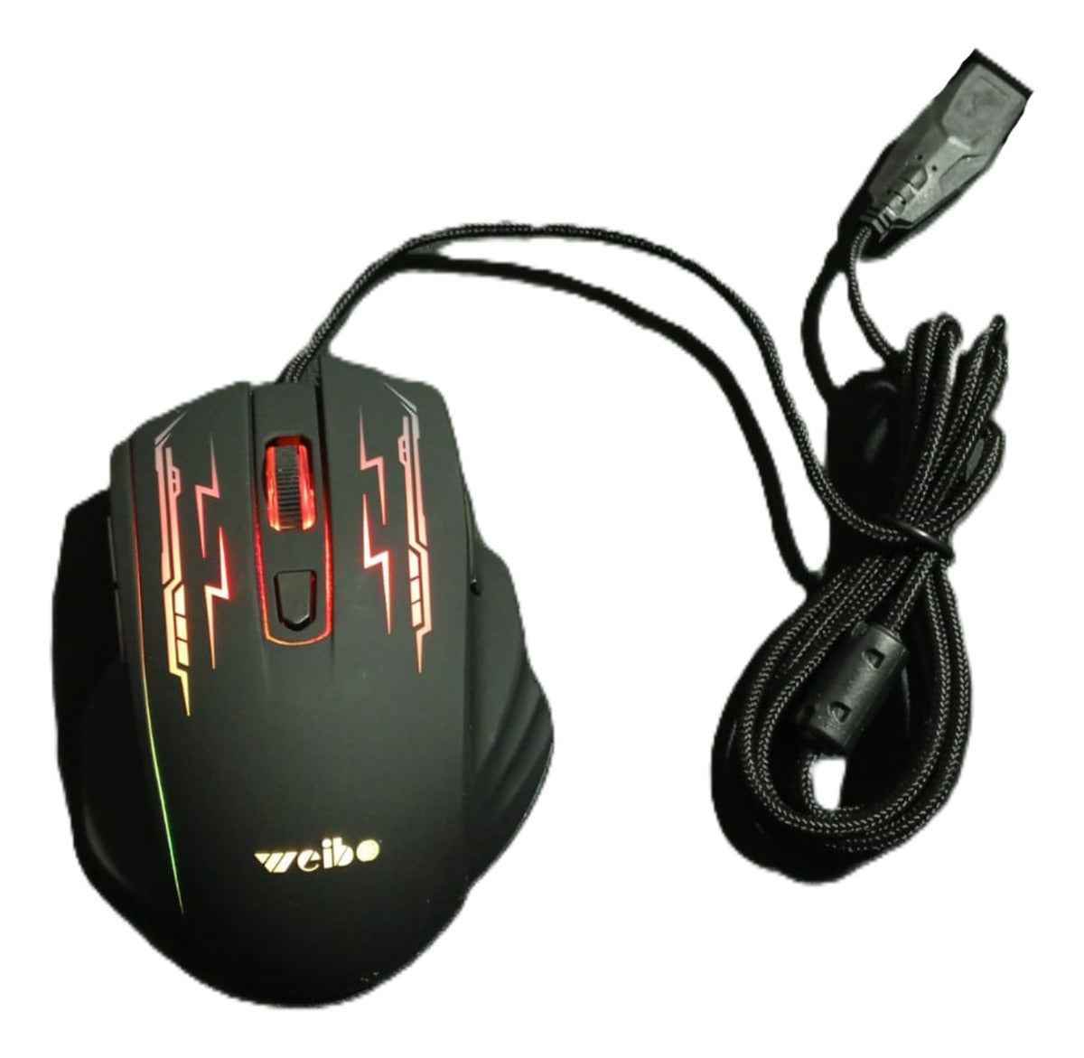 Mouse Gamer Pro 7d Óptico Usb 3200 Negro