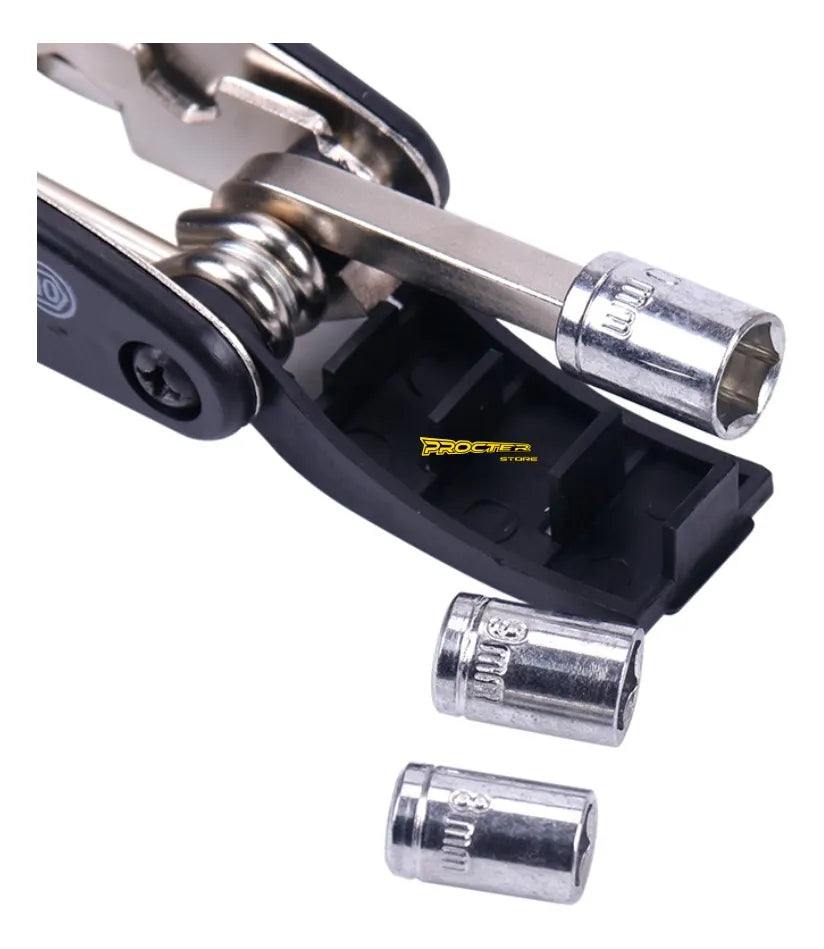 Kit De Herramientas Para Bicicleta 16 Funciones Llaves Copas8