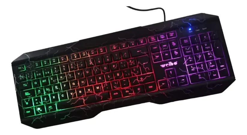 Teclado Gamer Luz Multicolor Usb Trueno- Teclado En Español Color del teclado Negro2
