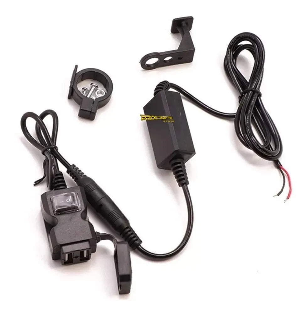 Cargador Moto Doble Puerto Usb Impermeable Con Switch3