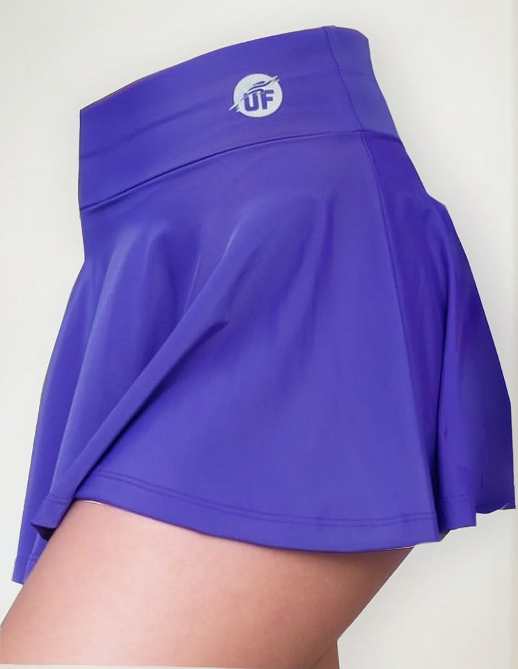 Falda Deportiva Short Gym Fitness Lycra Mujer Violeta Única