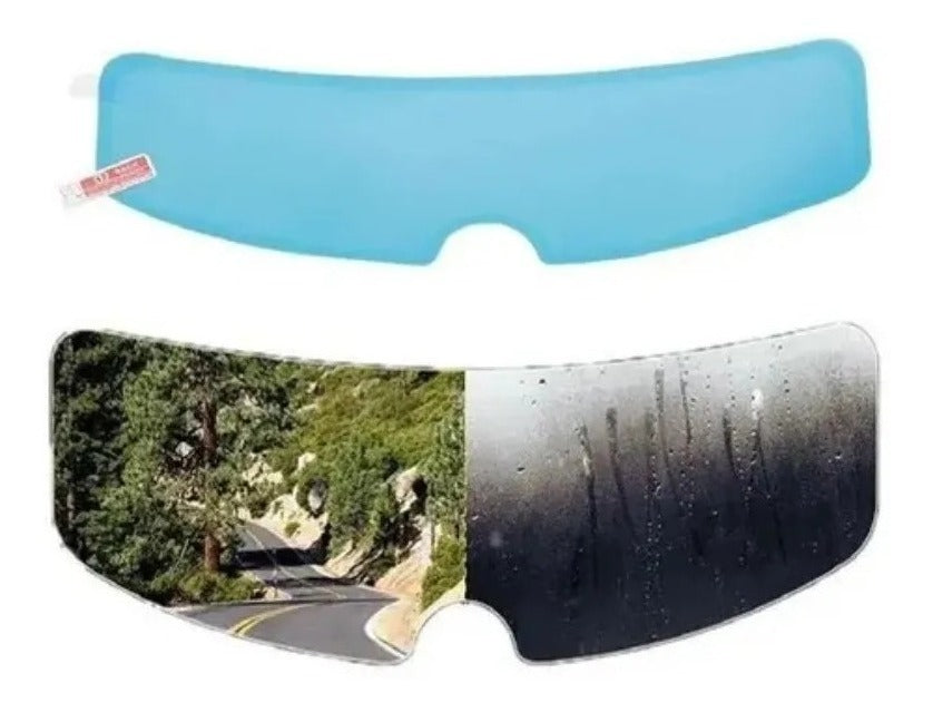 Película Adhesiva Antiempañante Visor Casco Moto transparente