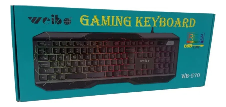 Teclado Gamer Luz Multicolor Usb Trueno- Teclado En Español Color del teclado Negro3