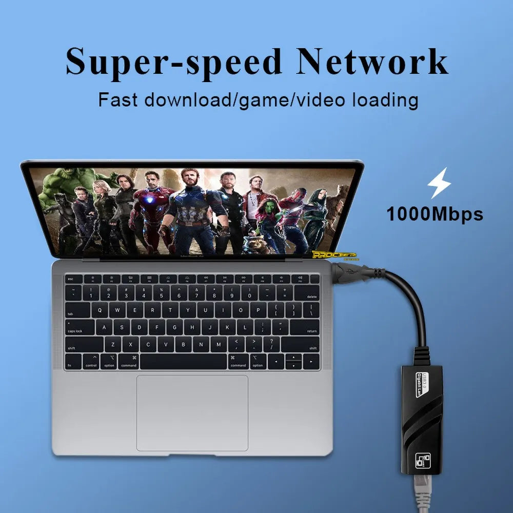 Adaptador De Red Usb 3.0 A Rj45 Ethernet Lan 1000mbps Reales5