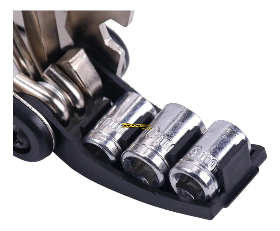 Kit De Herramientas Para Bicicleta 16 Funciones Llaves Copas6