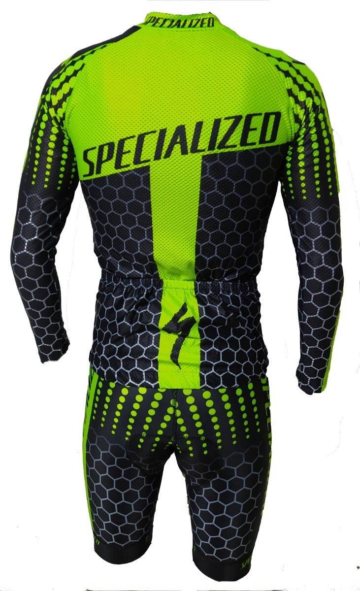 Uniforme Jersey Ciclismo Traje Conjunto Badana Manga Larga