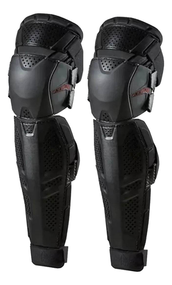 Rodilleras Canilleras Protección Motociclista Con Ajuste Pin Ünica Negro