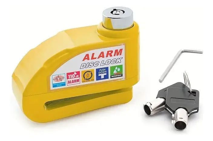 Candado Freno De Disco Con Alarma Para Moto O Bicicleta Inox2