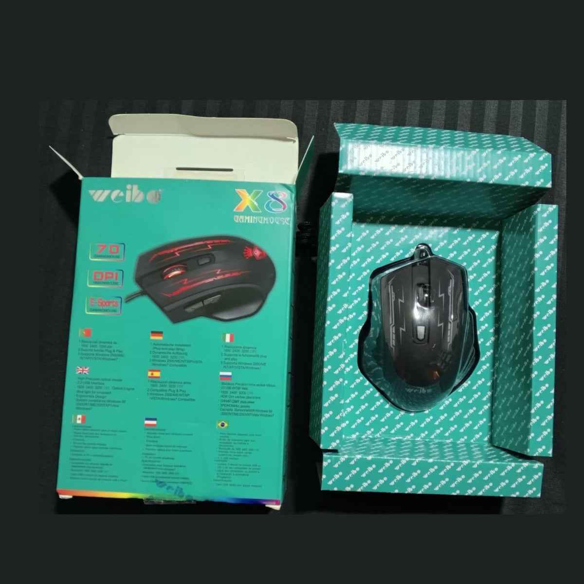 Mouse Gamer Pro 7d Óptico Usb 3200