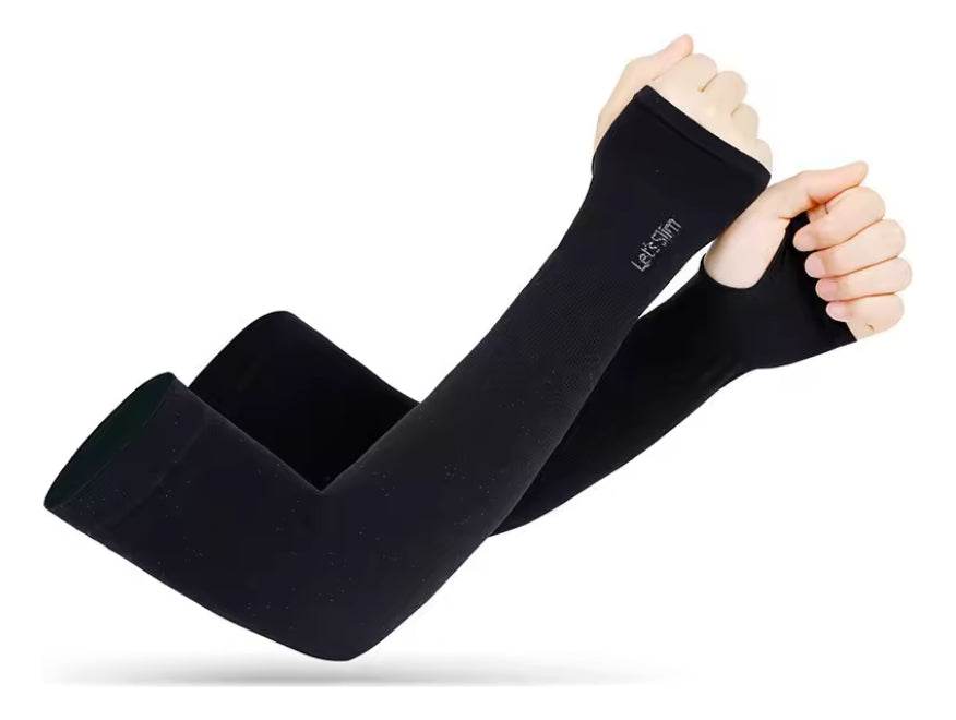Mangas Deportivas Protectoras Uv Protección Importadas Negro Única