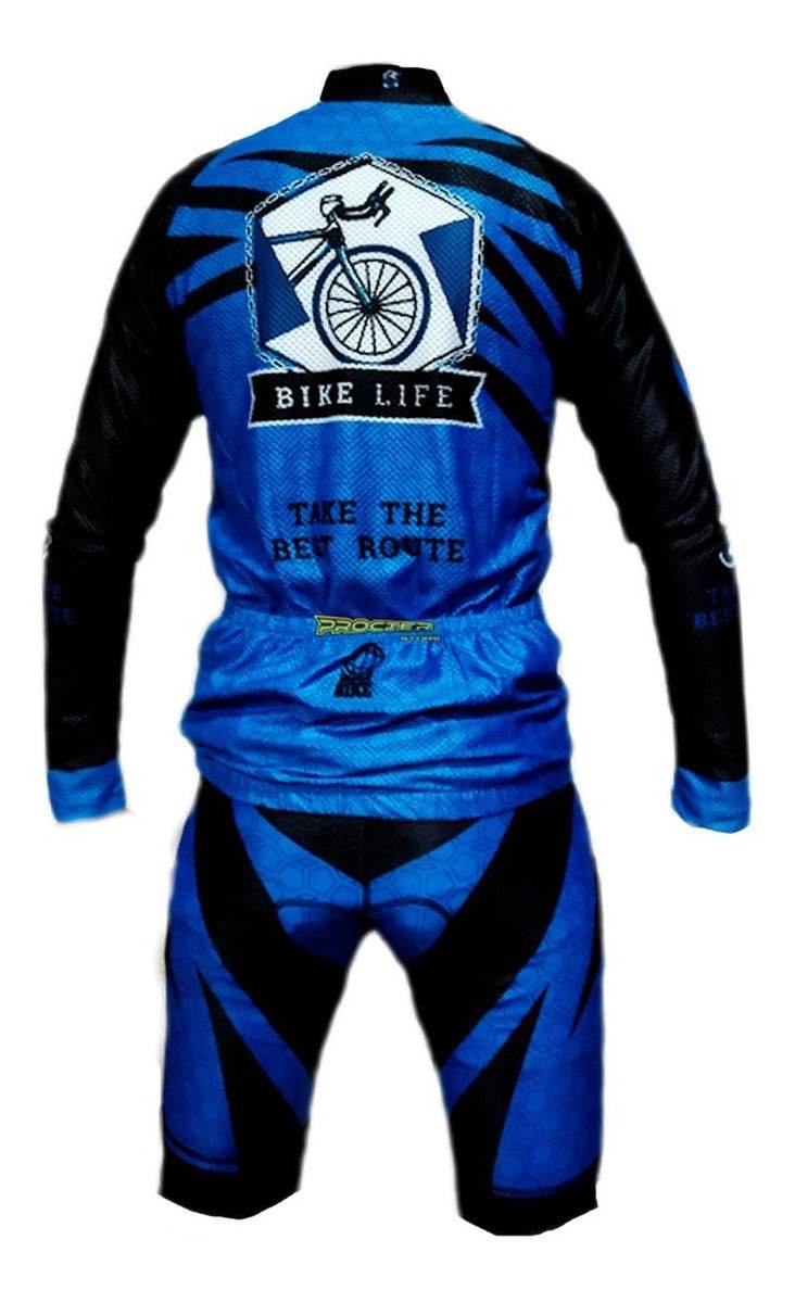 Uniforme Jersey Ciclismo Traje Conjunto Badana Manga Larga