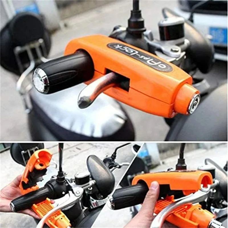 Candado Antirrobo Con Alarma Para Moto Manilar Universal6