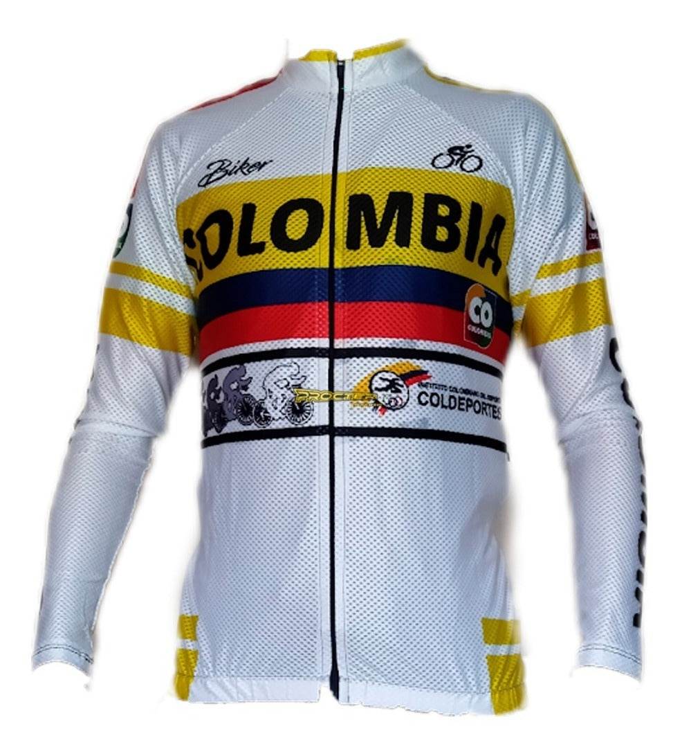 Jersey Ciclismo Maillot Manga Larga Ruta Mtb Colombia Camisa