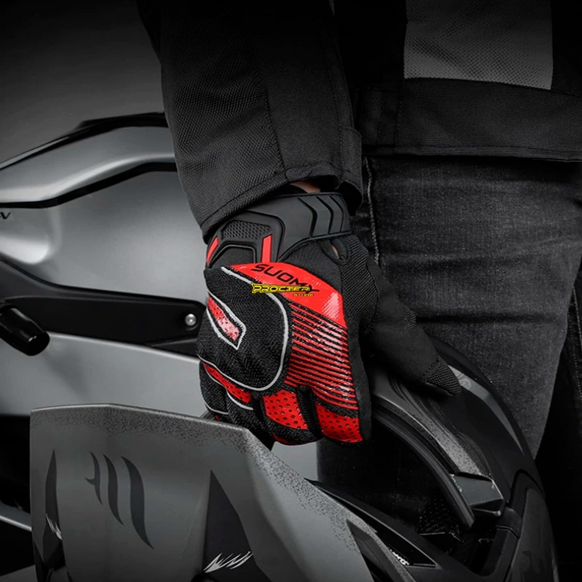 Guantes Táctiles Con Protección Reflectivo Suomy