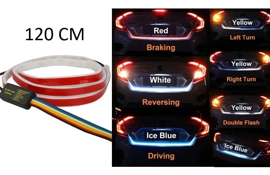 Cinta Luz Led Baúl Stop Reversa Direccionales 4 Colores Pro1