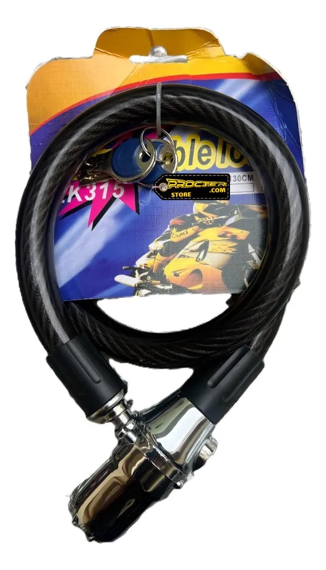 Candado Guaya Grande Con Alarma Cable Lock0