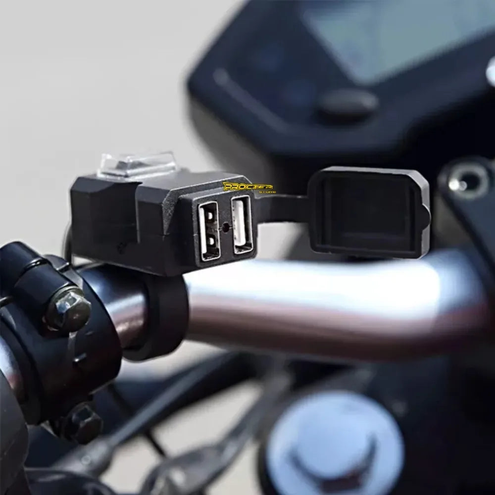 Cargador Moto Doble Puerto Usb Impermeable Con Switch1