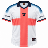 Camiseta de Inglaterra Cactus Jack x Nike Total 90 blanca con la cruz de San Jorge en coral y cuello polo