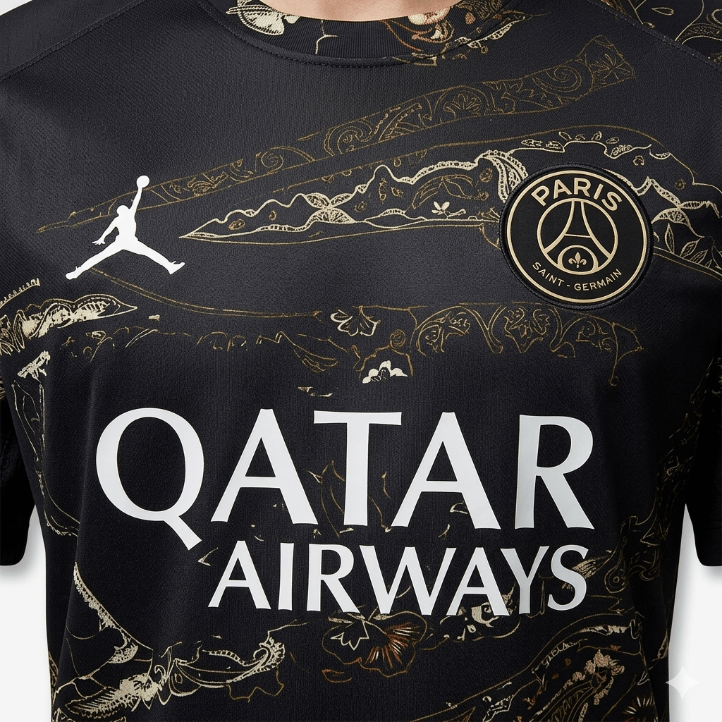 Camiseta Negra Visitante PSG 2026 Versión Jugador y Fan - Calidad 1:1 | Velocity Savage
