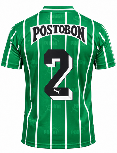 Camiseta Retro Atlético Nacional 1999, foto de estudio en fondo blanco