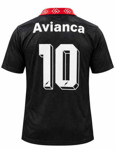 Camiseta Retro Santa Fe Saeta Negra Franja Roja - foto 2