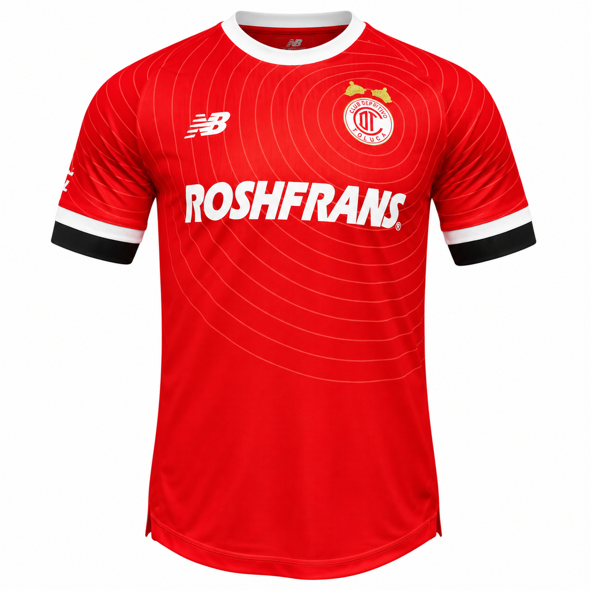 camiseta Toluca 2026 con escudo y logos termosellados