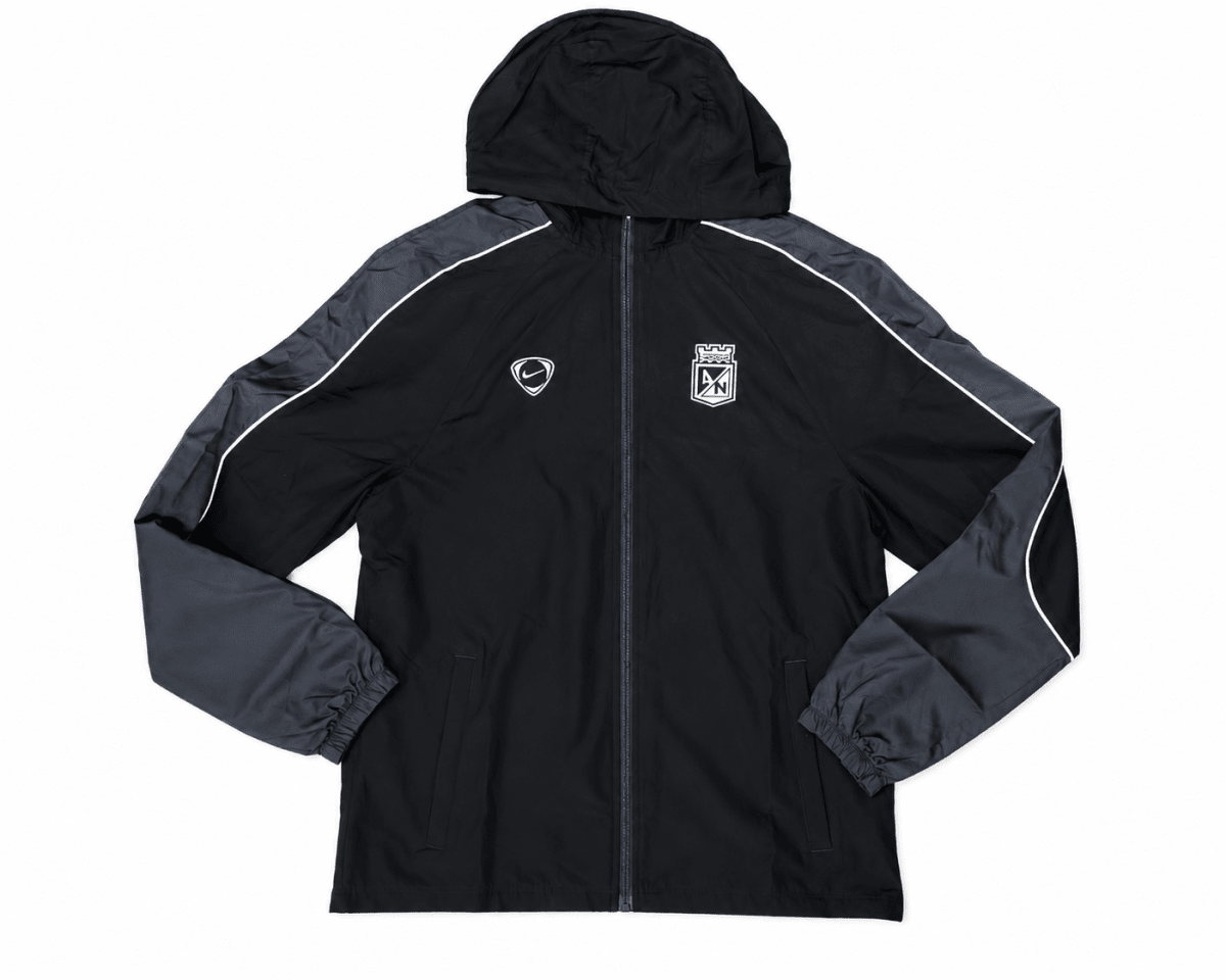 Chaqueta Atlético Nacional negra Nike con capota