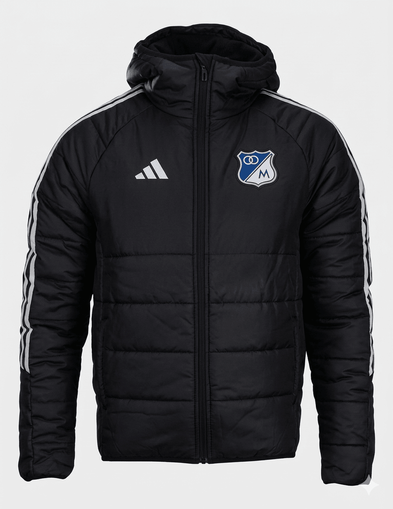 Chaqueta Millonarios Acolchada Negra