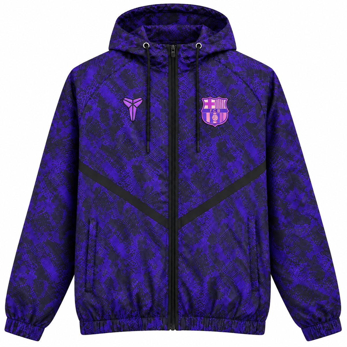 FC Barcelona purple windbreaker from the Kobe collection with a snakeskin print