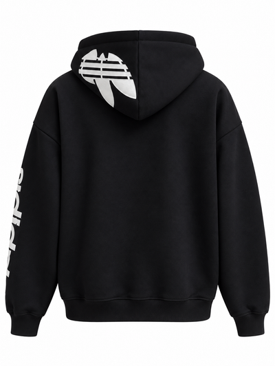 Hoodie negro Adidas Originals, espalda