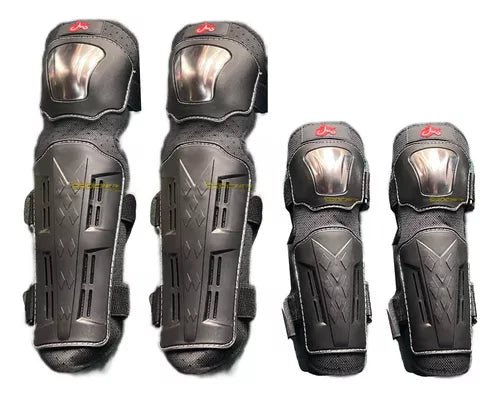 2 Rodilleras + 2 Coderas De Proteccion Para Moto Bicicleta - Velocity Savage