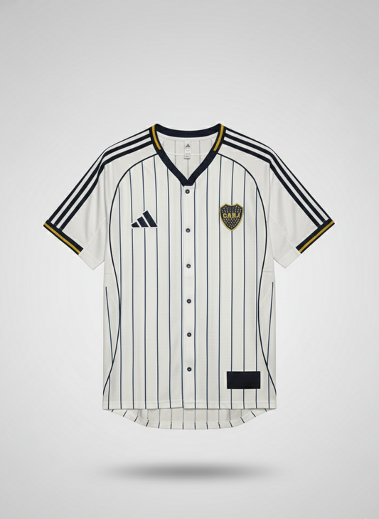 Camiseta Beisbolera Boca Juniors Retro Streetwear Beisbolera_Boca_Juniors_Azul_y_Oro | Velocity Savage - Ropa Deportiva de Fútbol en Colombia