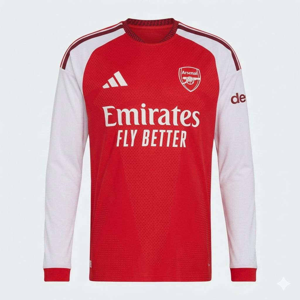 Camiseta Arsenal 2026/2027 versión jugador roja con blanco de Velocity Savage
