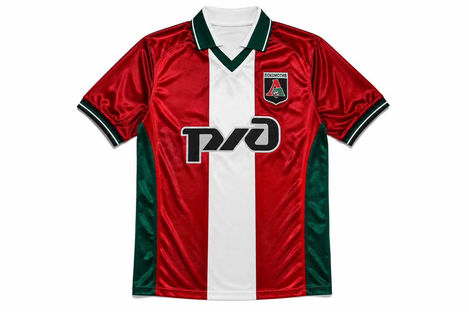 Camiseta Lokomotiv Moscú 26-27 con escudo y logos termosellados