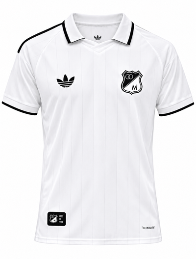 Camiseta Millonarios 80 años edición especial con escudo termosellado