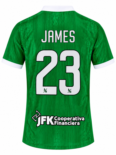Camiseta Atlético Nacional James Rodríguez 23 verdolaga con escudo termosellado