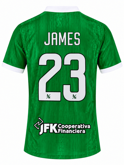 Camisa do Atlético Nacional James Rodríguez 23 verde com escudo termocolado