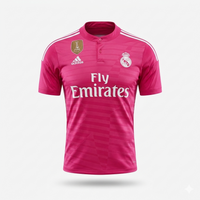 Camiseta Real Madrid Visitante 2014 Rosa Calidad 1:1 termosellada.
