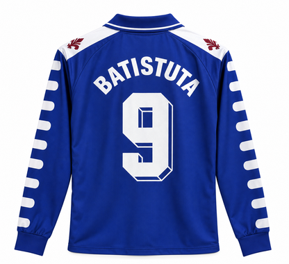 Camiseta Retro Fiorentina 1998 con BATISTUTA y el 9 estampados a la espalda