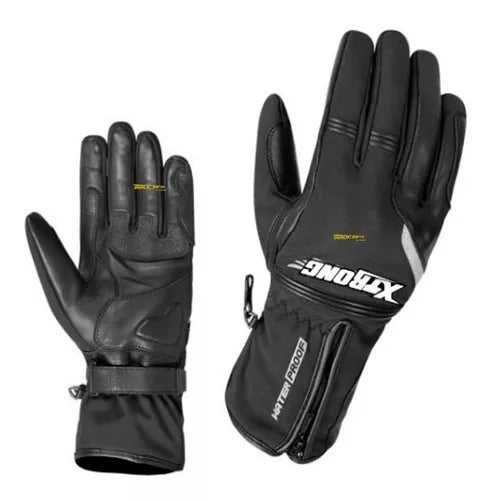 Guantes Caña Larga Térmicos Reflectivo Impermeable Cuero - Velocity Savage