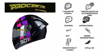 Casco Ich 501 Sp Certificado Dot - Velocity Savage