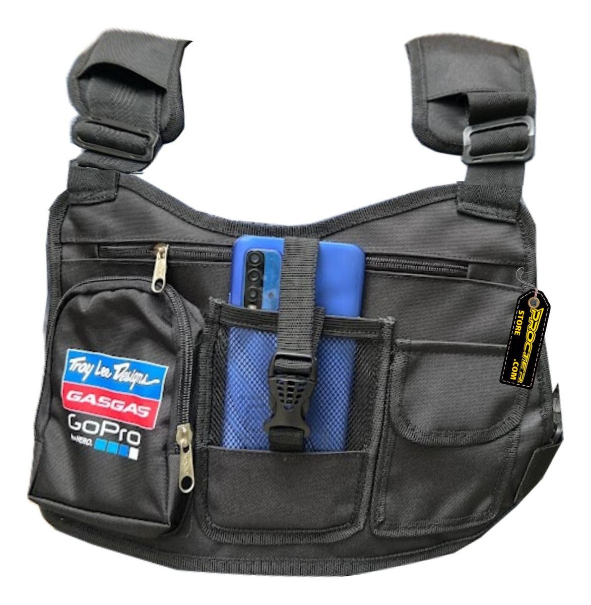 Pechera Moto Cangurera Porta Celular Multiusos - Precio - Envio gratis