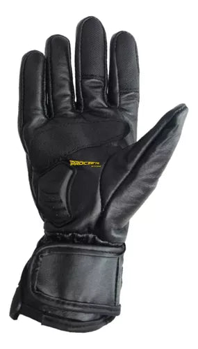 Guantes Cuero Caña Larga Con Limpiavisor - Velocity Savage